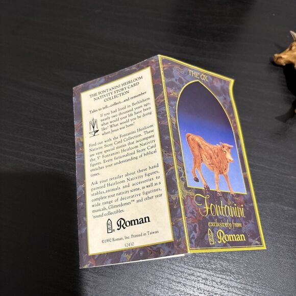 FONTANINI Nativity Heirloom Collection THE OX -Standing 1992 52430 W/ Box & Card - Picture 8 of 14